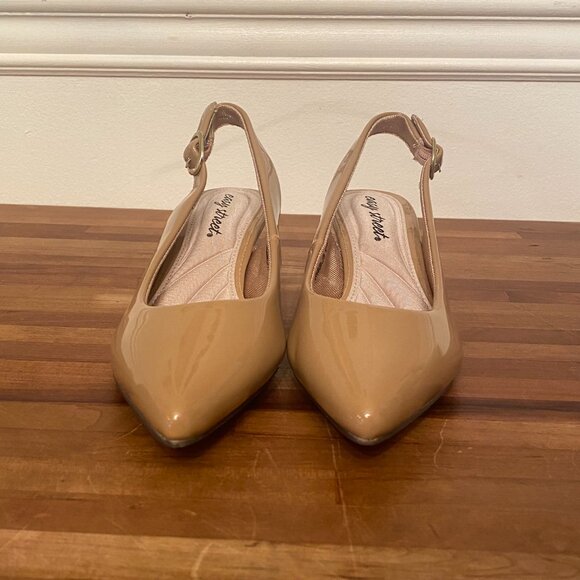 Kitten Heel Nude Sling Back Pump Women's Size 6 - Picture 3 of 10